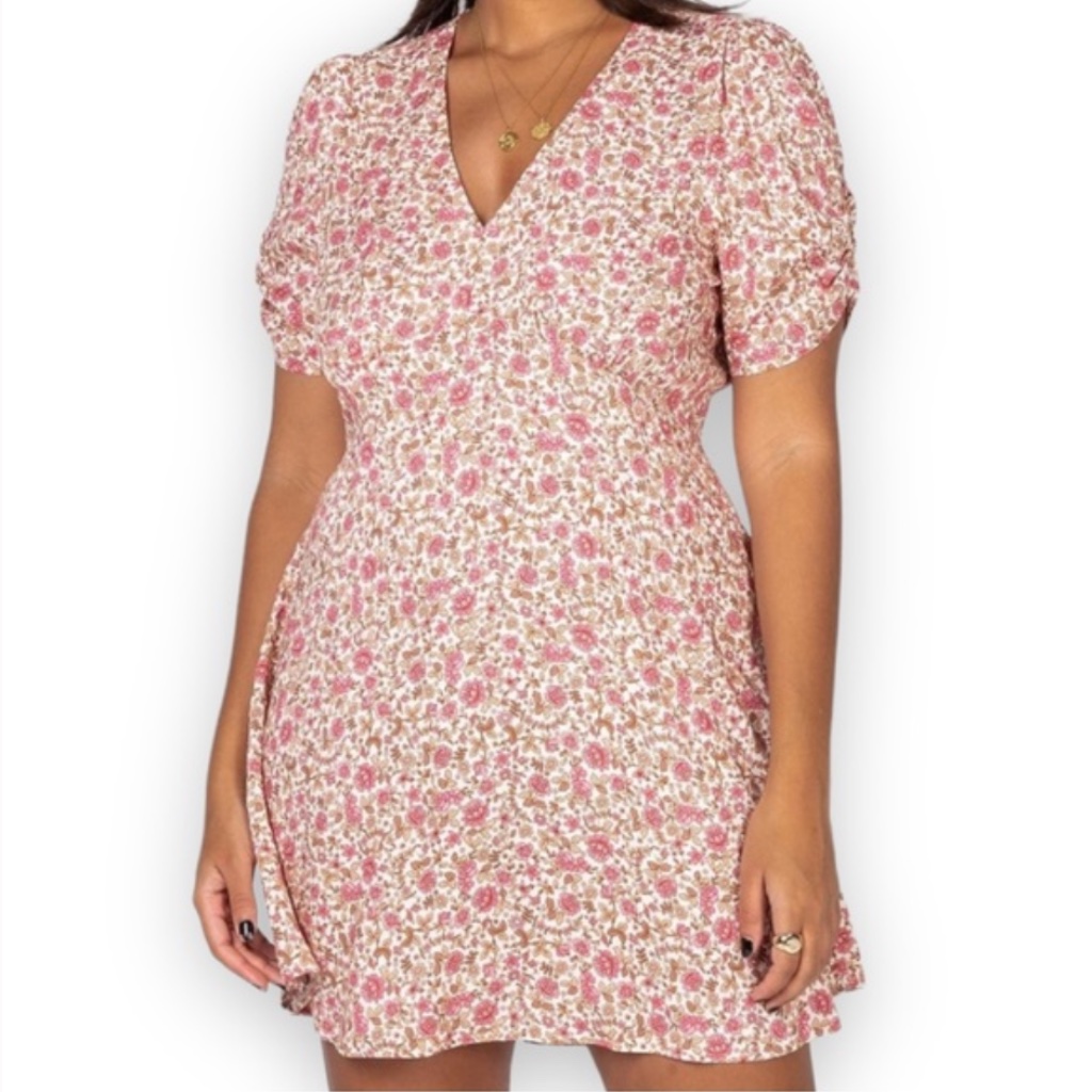 Princess Polly Women's Daisy Floral Print Babydoll Mini Dress (Nwot)